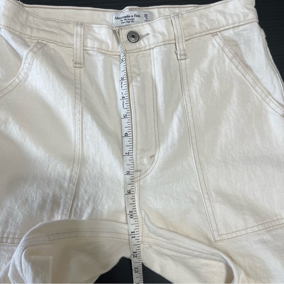 Abercrombie & Fitch The 90s Straight Jean Ultra High Rise In Cream Size 28/6 - Picture 7 of 9